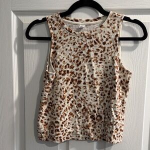 Old Navy Brown Leopard Print Tank Top
